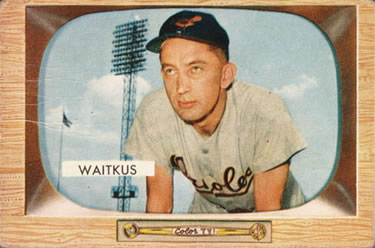 1955 Bowman #4 Eddie Waitkus Front
