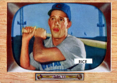 1955 Bowman #52 Hal Rice Front