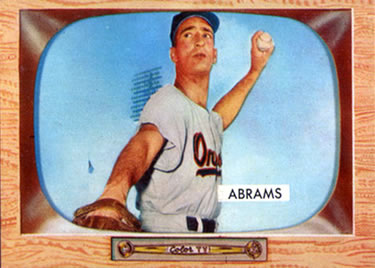 1955 Bowman #55 Cal Abrams Front