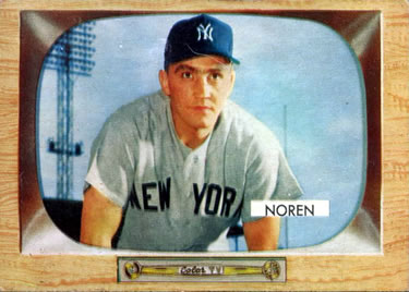 1955 Bowman #63 Irv Noren Front