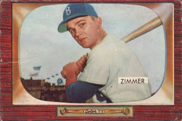 1955 Bowman #65 Don Zimmer Front