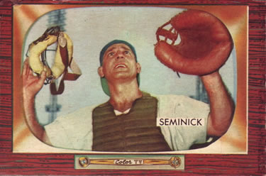 1955 Bowman #93 Andy Seminick Front