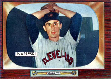 1955 Bowman #96 Ray Narleski Front