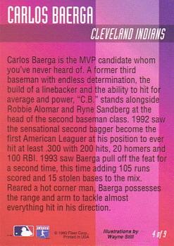 1994 Fleer - Pro-Visions #4 Carlos Baerga Back