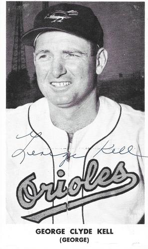 1956 Baltimore Orioles Biography Photocards #NNO George Clyde Kell Front
