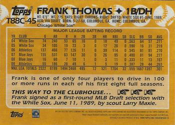 2023 Topps - 1988 Topps Baseball 35th Anniversary Chrome Silver Pack (Series One) #T88C-45 Frank Thomas Back