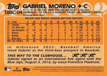 2023 Topps - 1988 Topps Baseball 35th Anniversary Chrome Silver Pack (Series One) #T88C-84 Gabriel Moreno Back