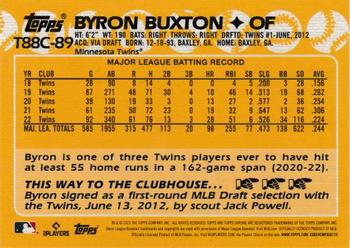 2023 Topps - 1988 Topps Baseball 35th Anniversary Chrome Silver Pack (Series One) #T88C-89 Byron Buxton Back