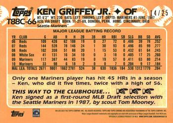 2023 Topps - 1988 Topps Baseball 35th Anniversary Chrome Silver Pack Orange (Series One) #T88C-66 Ken Griffey Jr. Back