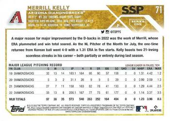 2023 Topps - Golden Mirror Image Variation SSP #71 Merrill Kelly Back