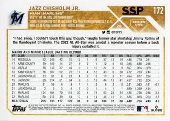 2023 Topps - Golden Mirror Image Variation SSP #172 Jazz Chisholm Jr. Back