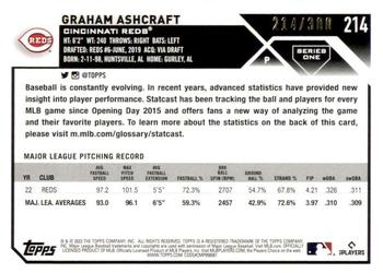 2023 Topps - Advanced Stat #214 Graham Ashcraft Back