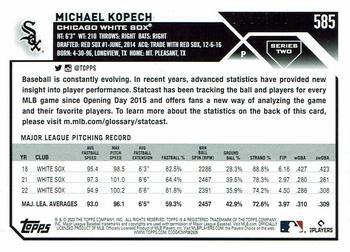 2023 Topps - Advanced Stat #585 Michael Kopech Back