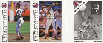 1990 Halo Magazine California Angels  - Uncut Panels #NNO Dave Winfield / Richard Schofield / Donnie Hill Back
