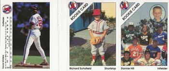 1990 Halo Magazine California Angels  - Uncut Panels #NNO Dave Winfield / Richard Schofield / Donnie Hill Front