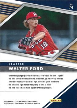 2022 Panini Elite Extra Edition - Optic #74 Walter Ford Back