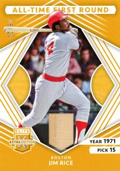 2022 Panini Elite Extra Edition - All-Time First Round Materials Gold #AT-JR Jim Rice Front