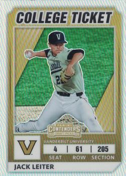 2022 Panini Elite Extra Edition - College Tickets Optic #CTO-3 Jack Leiter Front