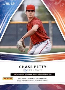 2022 Panini Elite Extra Edition - Hidden Gems Signatures Black #HG-CP Chase Petty Back