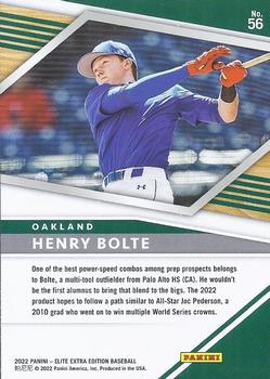 2022 Panini Elite Extra Edition - Status Green #56 Henry Bolte Back