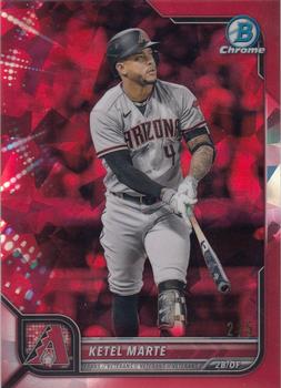 2022 Bowman Chrome Sapphire Edition - Red #15 Ketel Marte Front