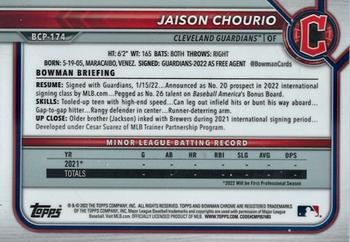 2022 Bowman Chrome Sapphire Edition - Prospects #BCP-174 Jaison Chourio Back