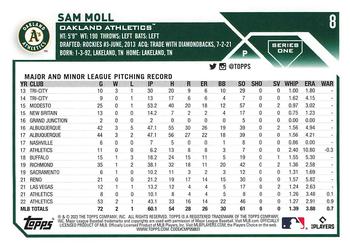 2023 Topps 1st Edition #8 Sam Moll Back