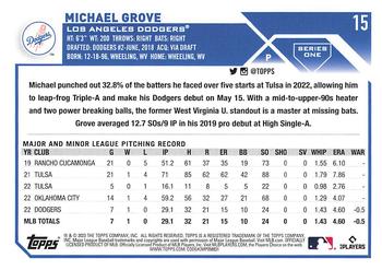 2023 Topps 1st Edition #15 Michael Grove Back