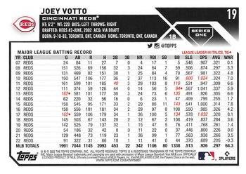 2023 Topps 1st Edition #19 Joey Votto Back
