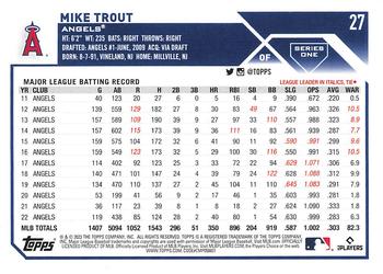 2023 Topps 1st Edition #27 Mike Trout Back