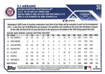 2023 Topps 1st Edition #35 CJ Abrams Back