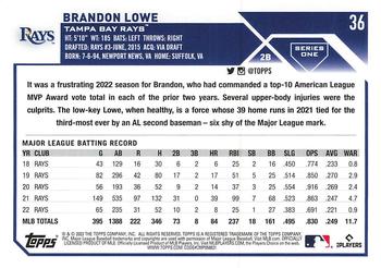 2023 Topps 1st Edition #36 Brandon Lowe Back