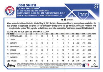 2023 Topps 1st Edition #37 Josh Smith Back