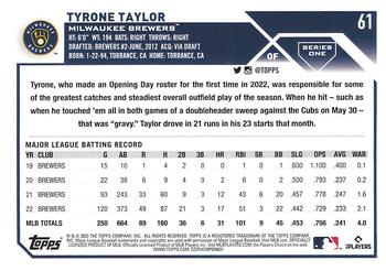 2023 Topps 1st Edition #61 Tyrone Taylor Back