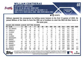 2023 Topps 1st Edition #68 William Contreras Back