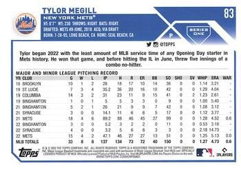 2023 Topps 1st Edition #83 Tylor Megill Back