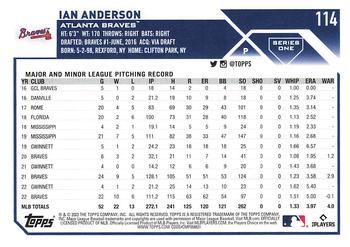 2023 Topps 1st Edition #114 Ian Anderson Back