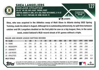 2023 Topps 1st Edition #127 Shea Langeliers Back