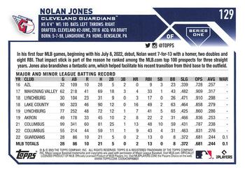 2023 Topps 1st Edition #129 Nolan Jones Back