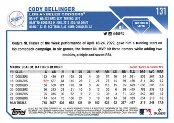 2023 Topps 1st Edition #131 Cody Bellinger Back
