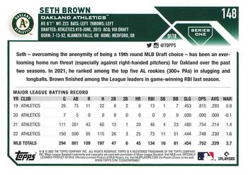 2023 Topps 1st Edition #148 Seth Brown Back