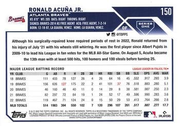 2023 Topps 1st Edition #150 Ronald Acuña Jr. Back