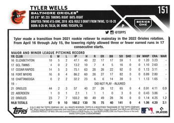 2023 Topps 1st Edition #151 Tyler Wells Back