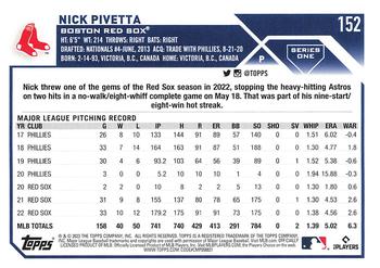 2023 Topps 1st Edition #152 Nick Pivetta Back