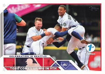 2023 Topps 1st Edition #174 Celebration in Seattle! Front