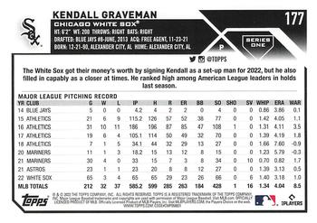 2023 Topps 1st Edition #177 Kendall Graveman Back