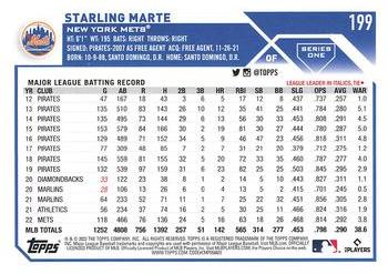2023 Topps 1st Edition #199 Starling Marte Back