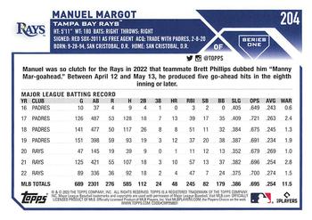 2023 Topps 1st Edition #204 Manuel Margot Back