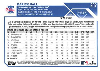 2023 Topps 1st Edition #209 Darick Hall Back