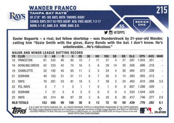 2023 Topps 1st Edition #215 Wander Franco Back